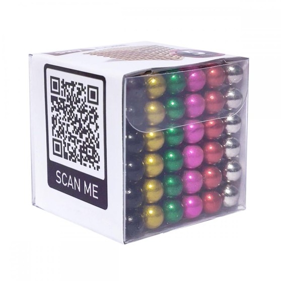 Магнітні кульки-головоломка SKY NEOCUBE (D5) комплект (216 шт) Light Gold/Silver