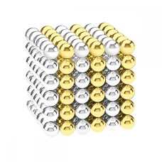 Магнитные шарики-головоломка SKY NEOCUBE (D5) комплект (216 шт) Light Gold/Silver