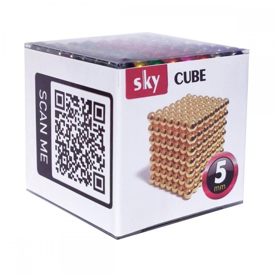 Магнітні кульки-головоломка SKY NEOCUBE (D5) комплект (512 шт) Light Gold/Silver