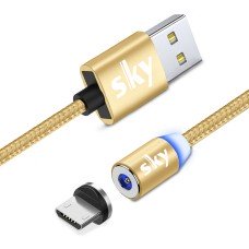 Магнитный кабель SKY micro USB (R) для зарядки (100 см) Gold