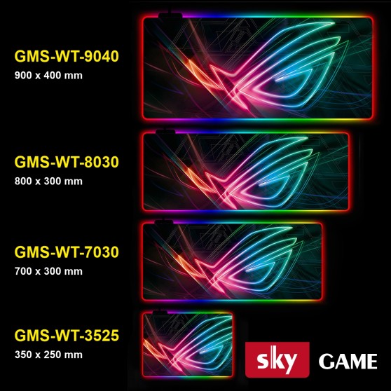 Світний килимок для миші 120x60 см з LED-підсвічуванням SKY GMS-WT 12060/121 з принтом Світний килимок для миші 120x60 см з LED-підсвічуванням SKY GMS-WT 12060/121 з принтом