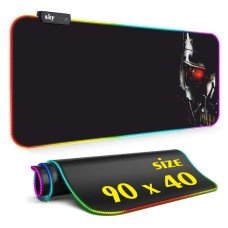 Геймерський килимок для мишки SKY (GMS-WT 9040/501) Terminator / RGB підсвічування / 90x40 см