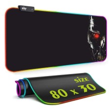 Геймерський килимок для мишки SKY (GMS-WT 8030/501) Terminator / RGB підсвічування / 80x30 см