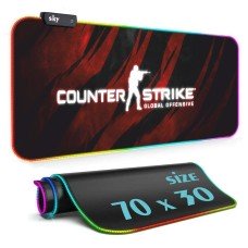 Геймерський килимок для мишки SKY (GMS-WT 7030/161) Counter Strike / RGB підсвічування / 70x30 см
