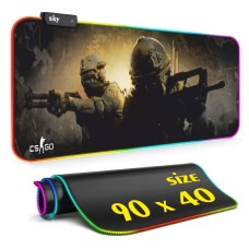 Геймерський килимок для мишки SKY (GMS-WT 9040/163) Counter Strike / RGB підсвічування / 90x40 см