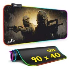 Геймерский коврик для мышки SKY (GMS-WT 9040/163) Counter Strike / RGB подсветка / 90x40 см