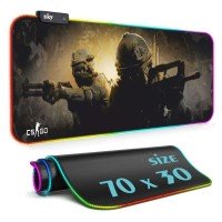 Геймерский коврик для мышки SKY (GMS-WT 7030/163) Counter Strike / RGB подсветка / 70x30 см