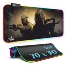 Геймерський килимок для мишки SKY (GMS-WT 7030/163) Counter Strike / RGB підсвічування / 70x30 см