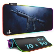 Геймерський килимок для мишки SKY (GMS-WT 7030/171) Counter Strike Gun / RGB підсвічування / 70x30 см