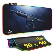 Геймерский коврик для мышки SKY (GMS-WT 9040/171) Counter Strike Gun / RGB подсветка / 90x40 см