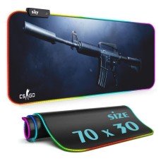 Геймерський килимок для мишки SKY (GMS-WT 7030/172) Counter Strike Gun / RGB підсвічування / 70x30 см