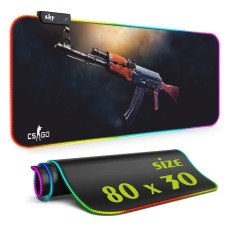 Геймерский коврик для мышки SKY (GMS-WT 8030/175) Counter Strike Gun / RGB подсветка / 80x30 см
