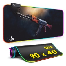 Геймерский коврик для мышки SKY (GMS-WT 9040/175) Counter Strike Gun / RGB подсветка / 90x40 см