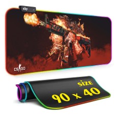 Геймерский коврик для мышки SKY (GMS-WT 9040/176) Counter Strike Gun / RGB подсветка / 90x40 см