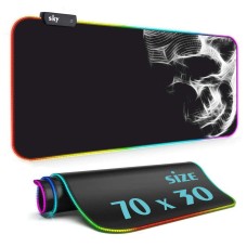 Геймерский коврик для мышки SKY (GMS-WT 7030/504) Skull / RGB подсветка / 70x30 см