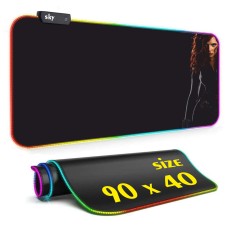 Геймерский коврик для мышки SKY (GMS-WT 9040/505) Black Widow / RGB подсветка / 90x40 см