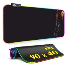 Геймерський килимок для мишки SKY (GMS-WT 9040/505) Black Widow / RGB підсвічування / 90x40 см