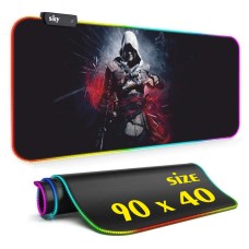 Геймерський килимок для мишки SKY (GMS-WT 9040/506) Assassins Creed / RGB підсвічування / 90x40 см