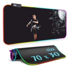 Геймерський килимок для мишки SKY (GMS-WT 7030/507) Cristiano Ronaldo / RGB підсвічування / 70x30 см