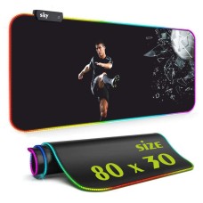 Геймерський килимок для мишки SKY (GMS-WT 8030/507) Cristiano Ronaldo / RGB підсвічування / 80x30 см