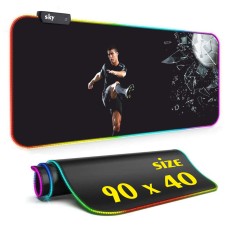 Геймерский коврик для мышки SKY (GMS-WT 9040/507) Cristiano Ronaldo / RGB подсветка / 90x40 см