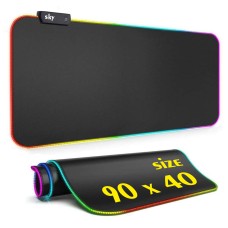 Геймерський килимок для мишки SKY (GMS-WT 9040/100) Black / RGB підсвічування / 90x40 см