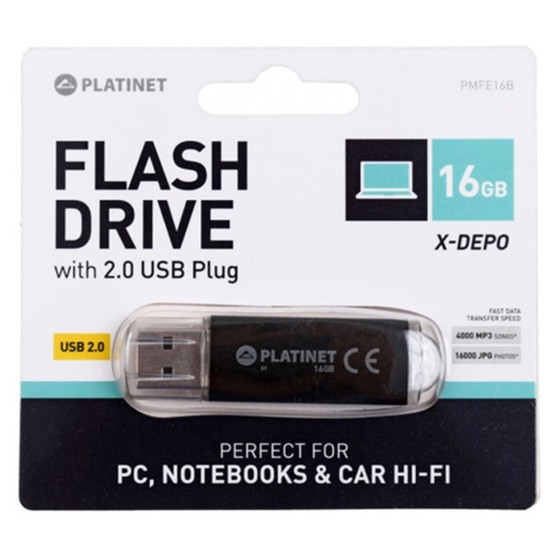Флеш пам'ять Platinet – X-Depo (PMFE16B) 16 GB, USB 2.0