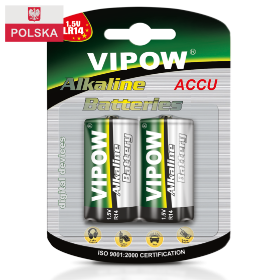 Батарейка Vipow - Accu (BAT0063B) С (2 шт./блістер)
