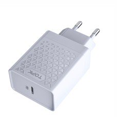Зарядний пристрій TOPK (BC BP154) PD/QC 3.0 (18W) White